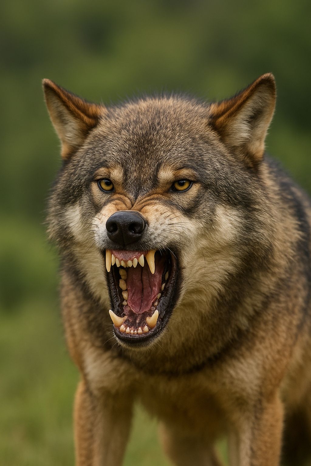 Angriffslustiger Wolf Angriffslustiger Wolf